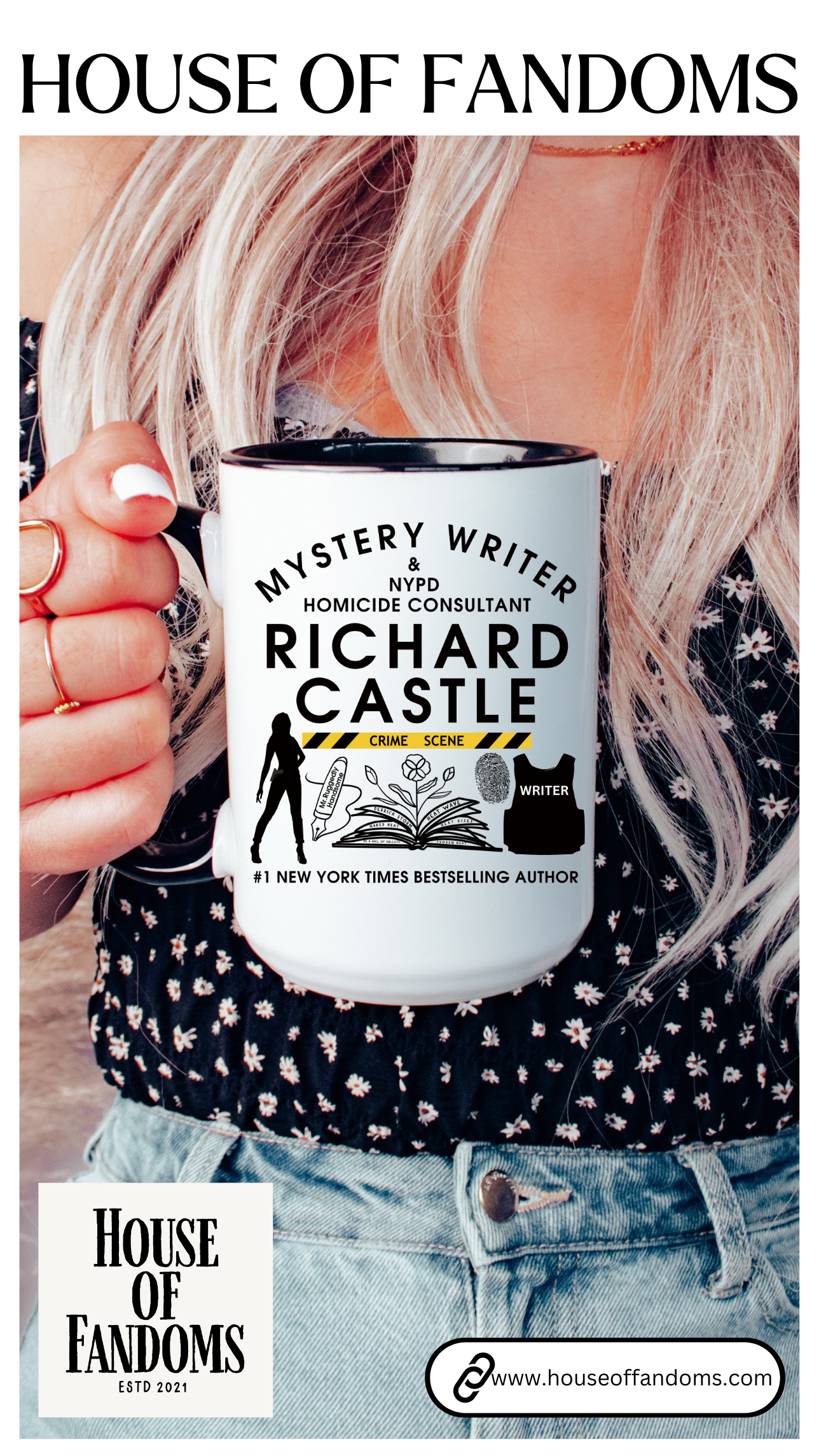 Castle TV Show Coffee Mug Colored Handle 11 oz or 15 oz